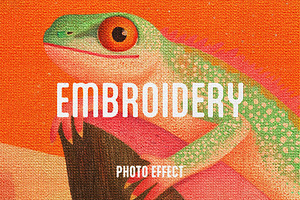 Embroidery Stitch Photo Effect, a Layer Style Add-On by Design Squad