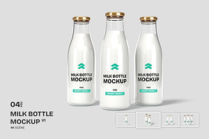 Milk Bottle - Mockup, a Product Mockup by Rometheme Std