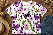 Watercolor Butterfly Wildflower Clip, a Seasonal Illustration by Daily.Designs (Thumbnail 5 of 5)