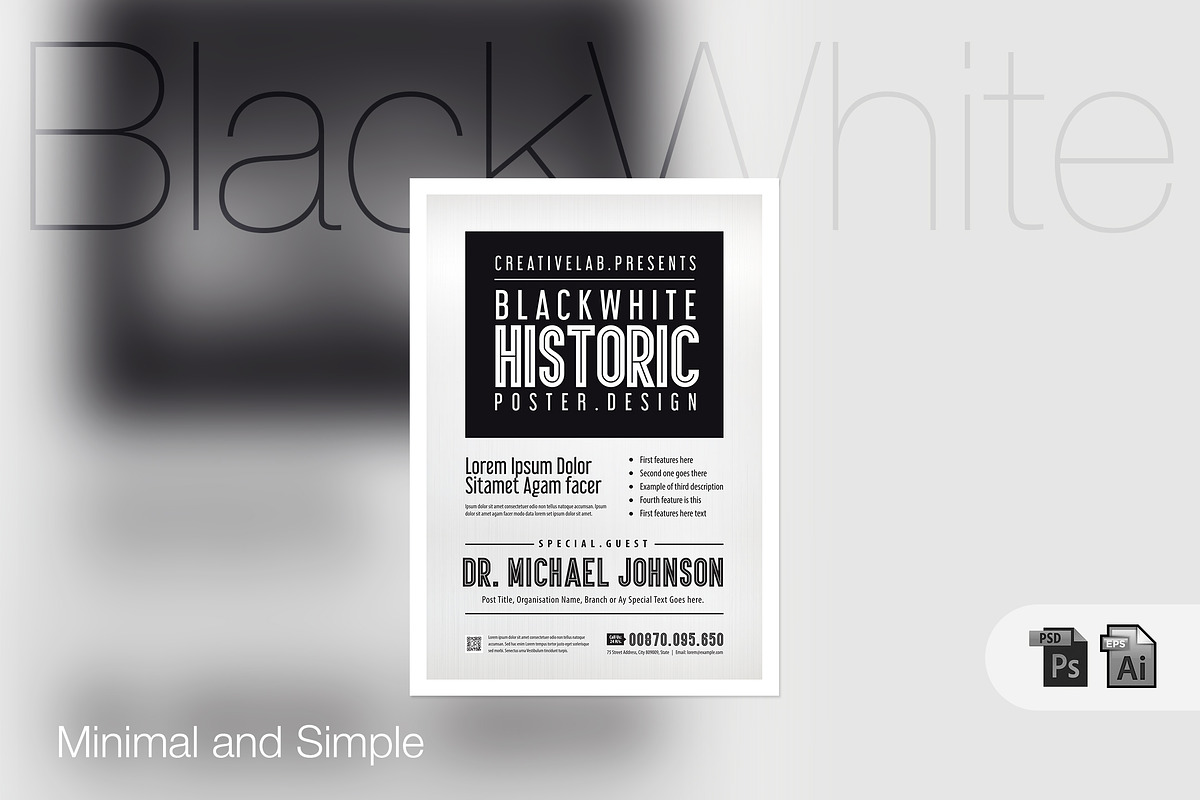 Black White Event Poster