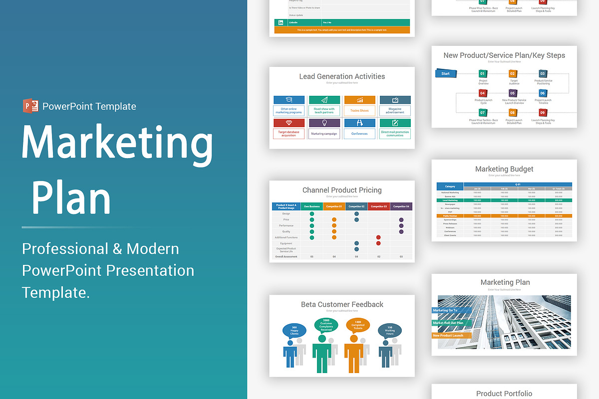 Marketing Plan PowerPoint Design, a Presentation Template by OceanArt (Photo 1 of 18)