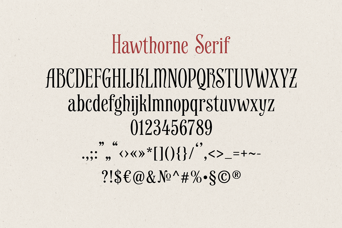 Hawthorne Victorian Serif, a Blackletter Font by gafaroff studio (Photo 8 of 8)