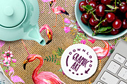Flamingo Digital Pattern Paper Set, an Illustration by Download Graphic Art (Thumbnail 9 of 9)