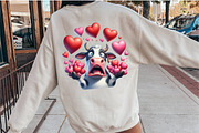 Quirky Valentine Funny Cow Clipart, an Illustration by SinaCreation (Thumbnail 5 of 11)