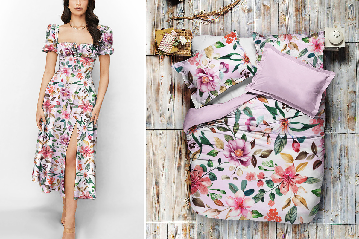 Watercolor Flower Allover Pattern, a Decorative Illustration by Gullenda (Photo 4 of 6)