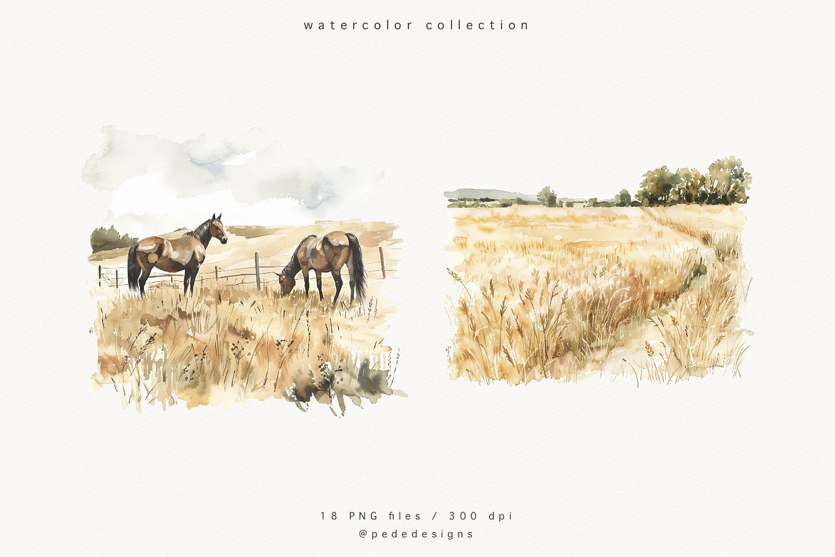 Farm Landscape, a Decorative Illustration by PeDe Designs (Photo 3 of 20)
