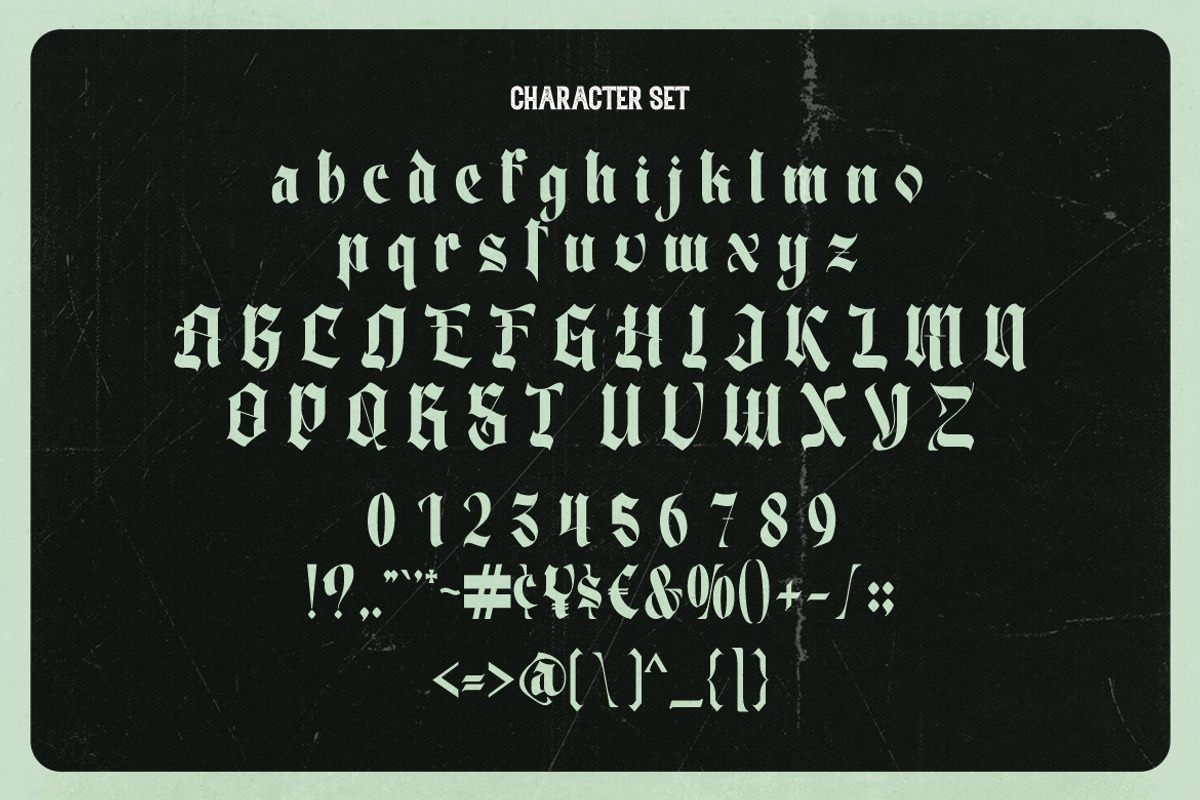 Dark North - Blackletter Font, a Blackletter Font by Burhan Afif (Photo 6 of 7)