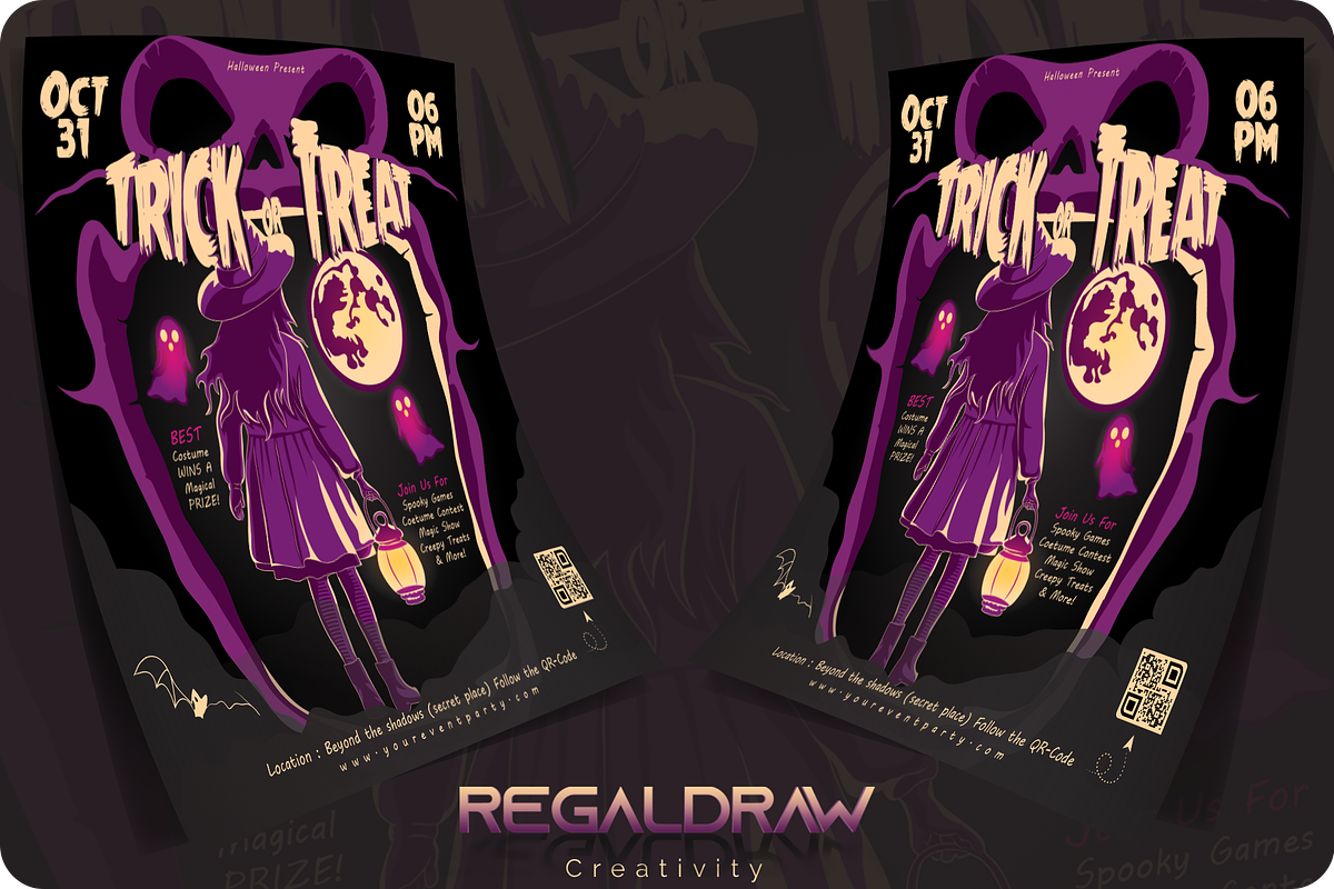Halloween Flyer Template, a Flyer Template by regalDRAW (Photo 2 of 3)