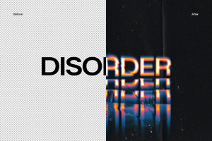 Disorder Text Distortion Effect