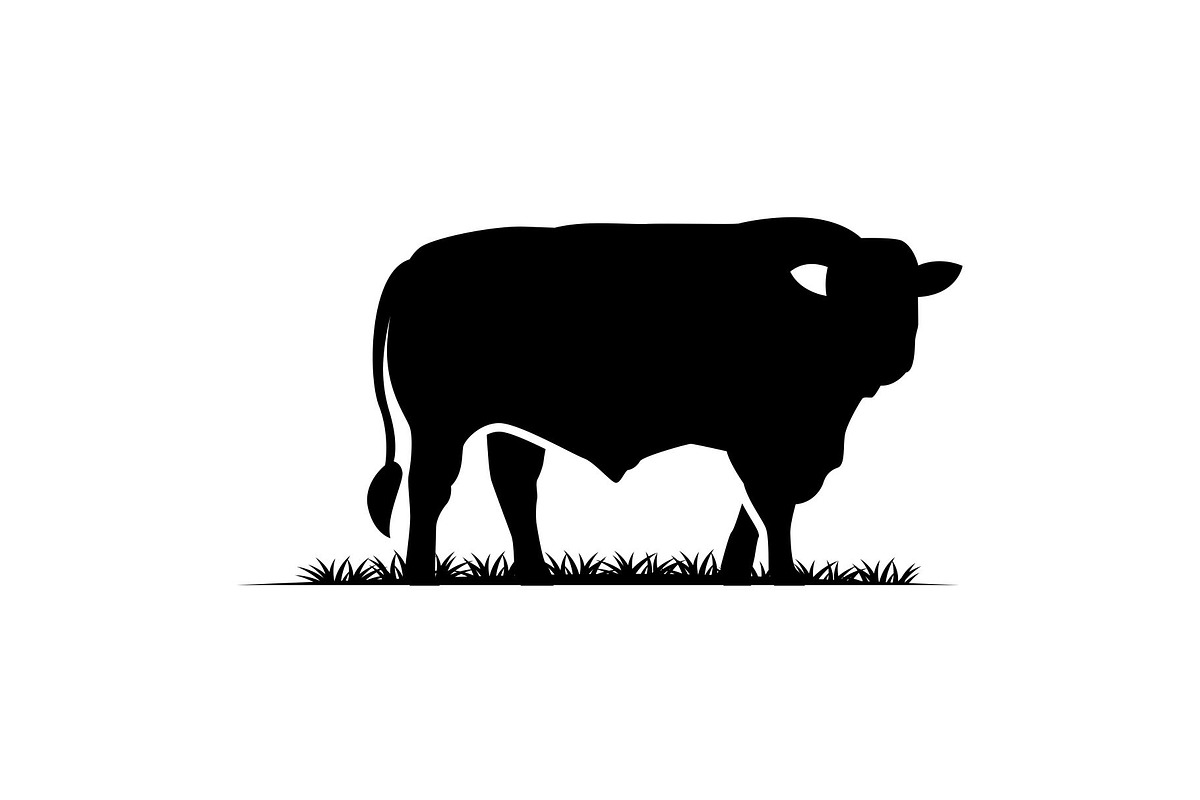 Cow Angus Cattle Grass Silhouette, a Branding & Logo Template by Buqancreative (Photo 4 of 10)