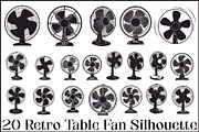 Retro Table Fan SVG Bundle, an Illustration by balal (Thumbnail 1 of 12)