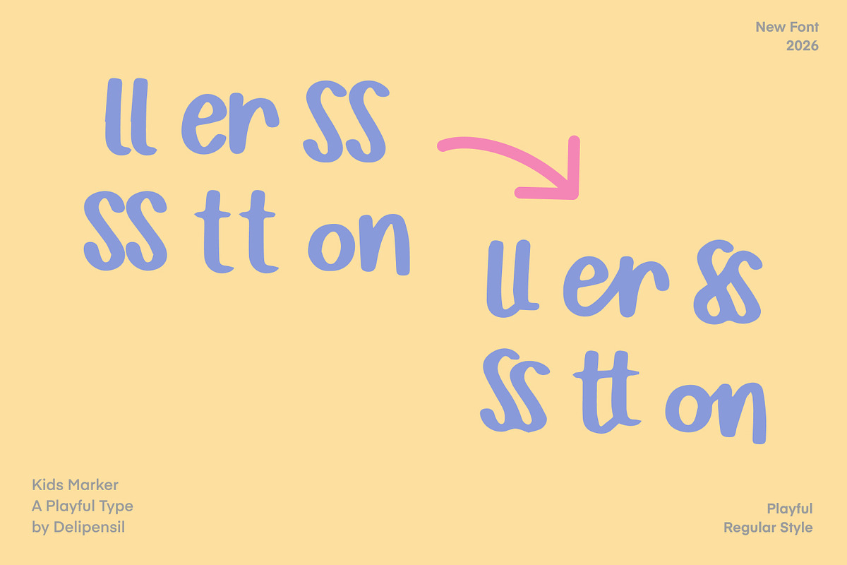 Kids Marker - Playful Handwritten, a Handwritten Font by delipensil (Photo 2 of 8)
