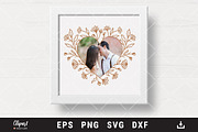 Flower Heart Frame SVG Cut Files, an Object Graphic by ClipartMuchLove (Thumbnail 3 of 5)