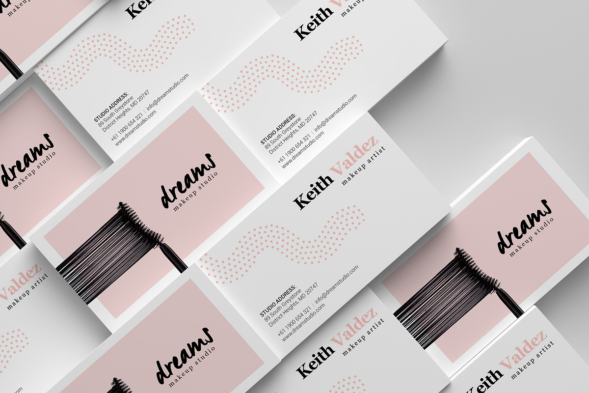 Makeup Studio Business Card Template, a Business Card Template by Radomir (Photo 2 of 2)