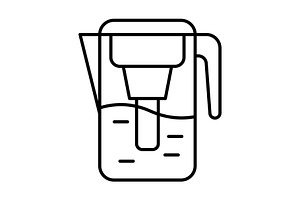 Water filter icon., an Outline Icon by incomible