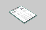 Resume - Curriculum Vitae Mockup, an Advertising Mockup by Illusiongraphic (Thumbnail 4 of 22)