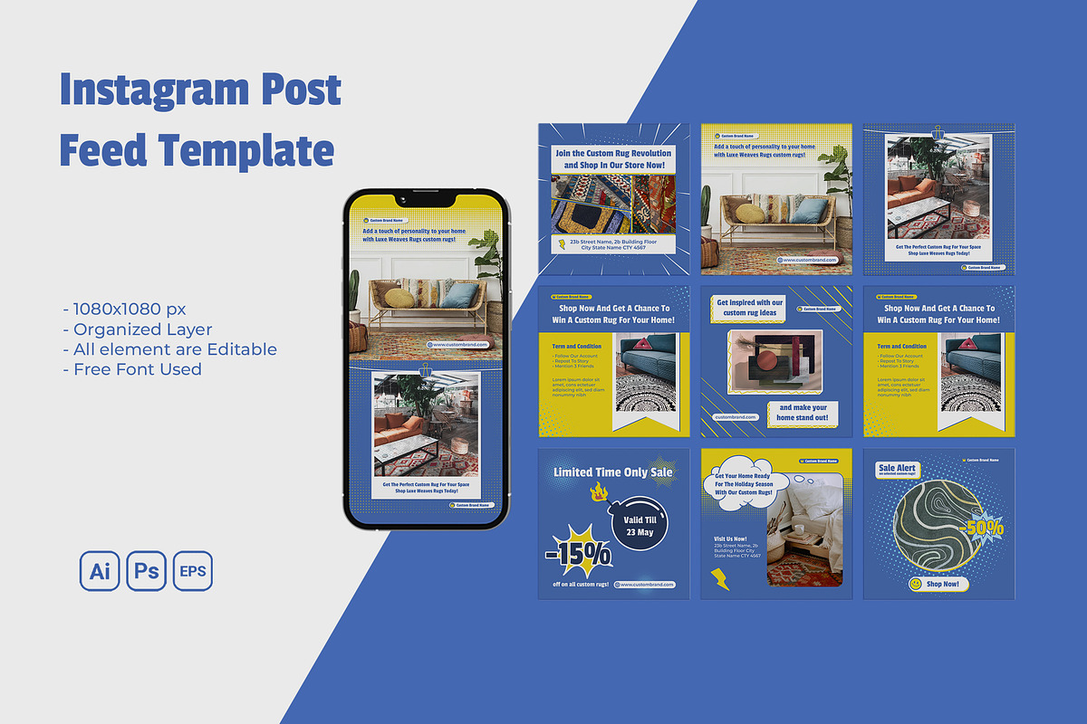 Pop Art Feed Instagram Post, a Social Media Template by Fannan Studio (Photo 1 of 3)