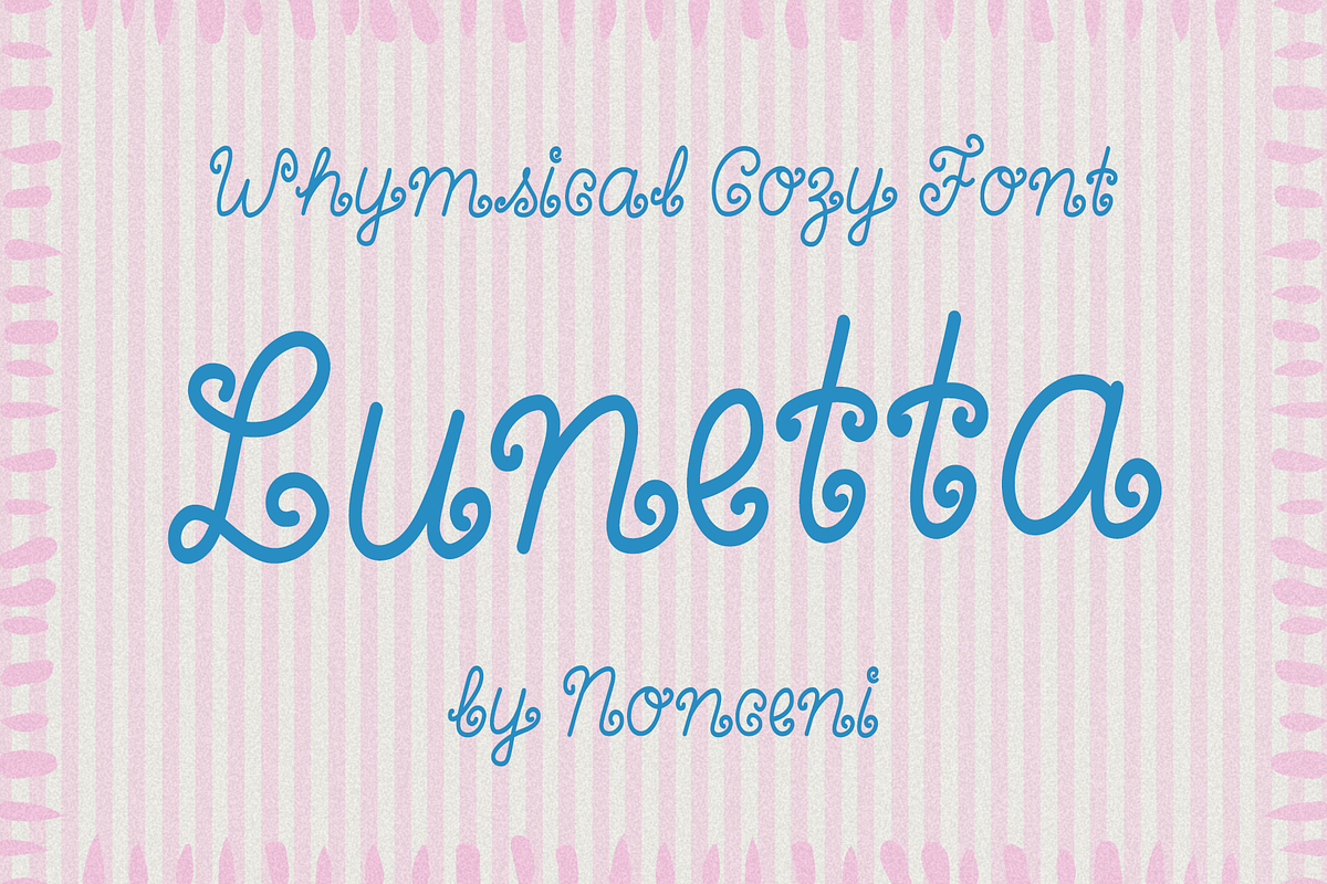Lunetta Whimsical Swirly Font, a Handwritten Font by Nonceni (Photo 1 of 13)