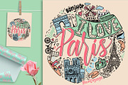 Love Paris. Modern lettering design, an Illustration by Live line (Thumbnail 4 of 5)