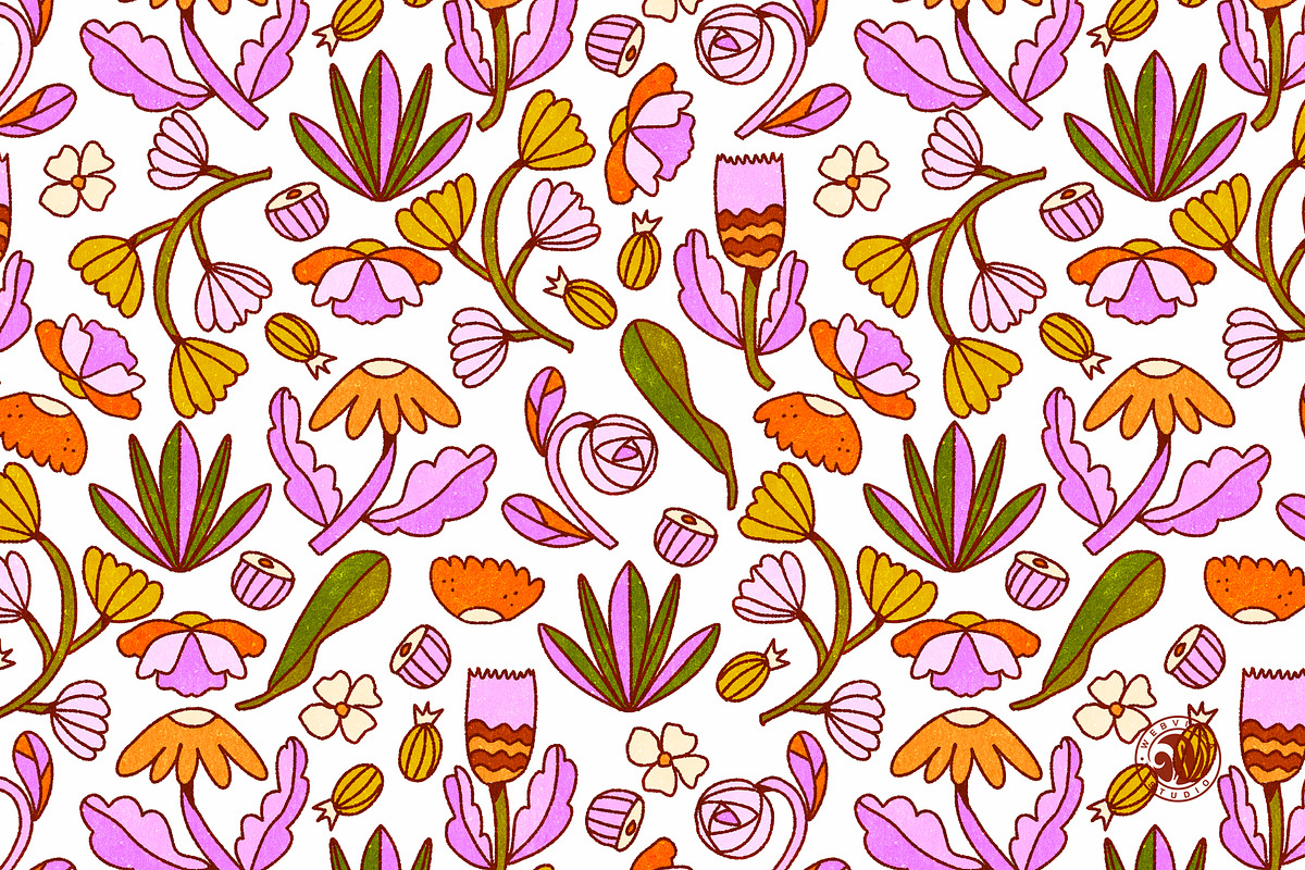 Fun Flowers, a Decorative Illustration by Webvilla Studio