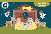 Nativity clipart, an Illustration by Cute Little Workshop (Thumbnail 2 of 3)