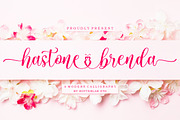 Hastone Brenda, a Script Font by Rotterlab Studio (Thumbnail 1 of 8)