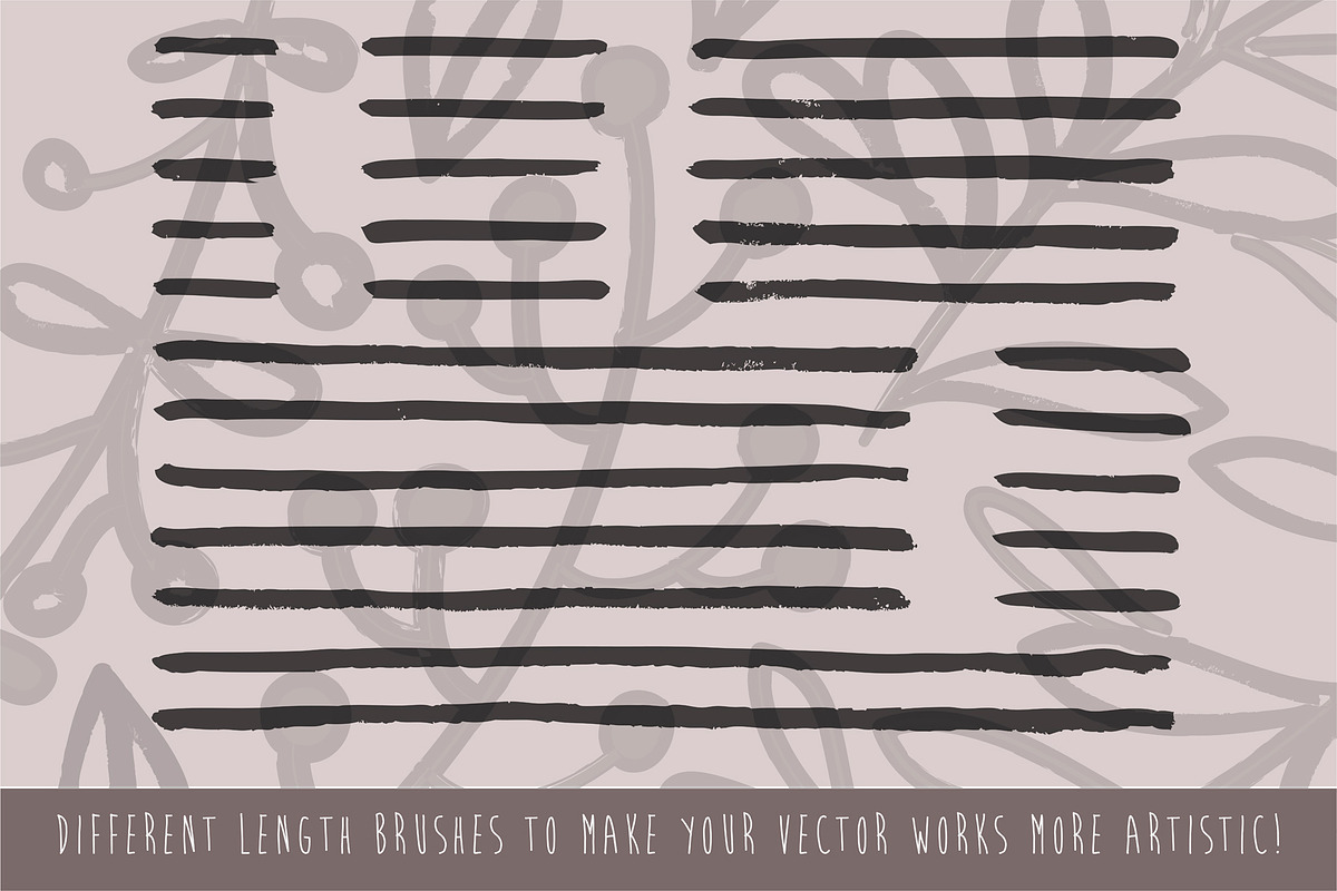 Illustrator Hand Drawn Soft Brushes, a Brush Add-On by bum katrin (Photo 2 of 3)