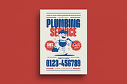 Retro Plumbing Service Flyer, a Flyer Template by Guuver (Thumbnail 1 of 3)