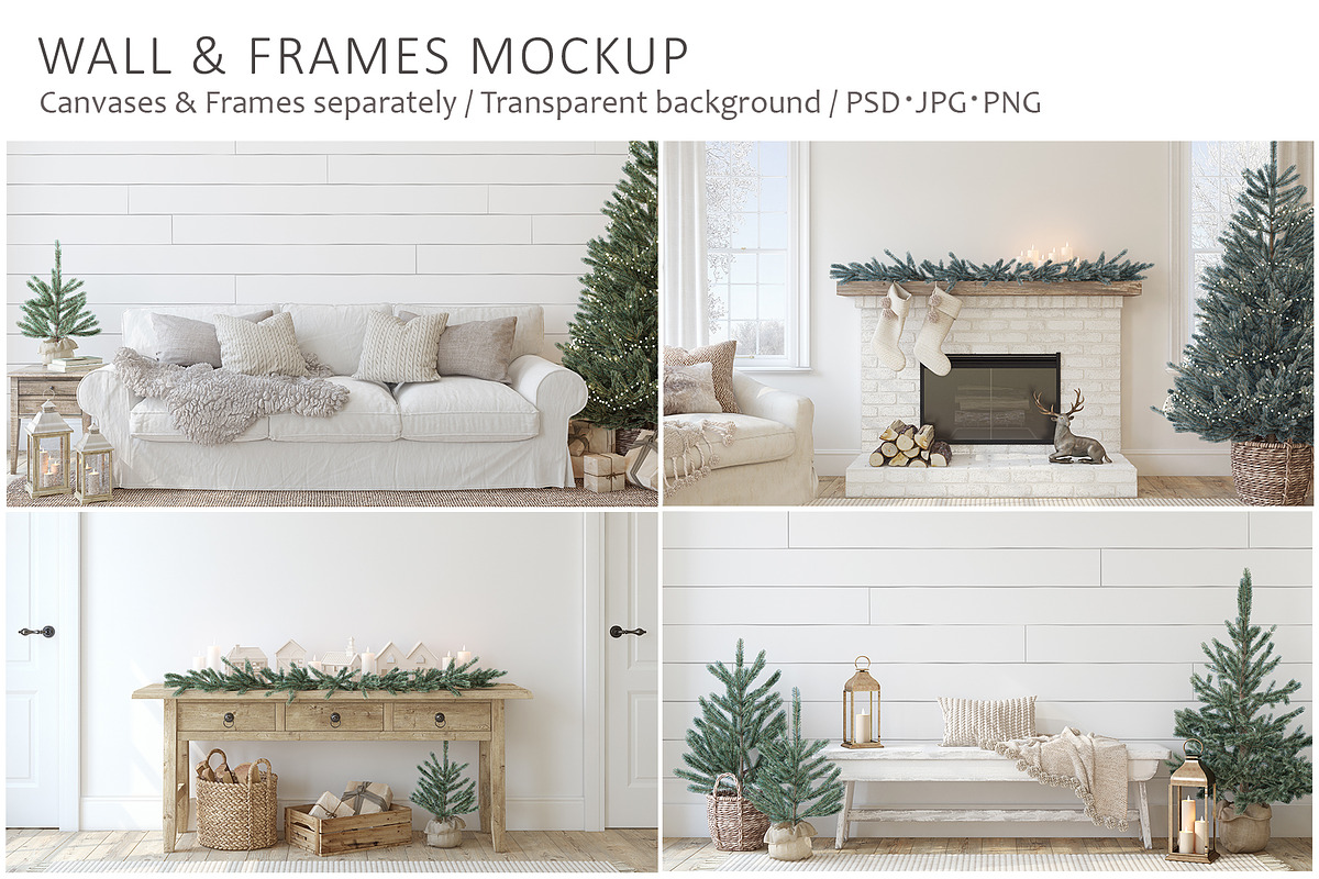 CHRISTMAS TIME Wall&Frame Mockups, a Household Mockup by MyHomeMockups (Photo 1 of 12)