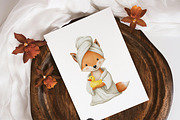 Cute Bath time Clipart- Woodland PNG, an Animal Illustration by PaintPixelCo (Thumbnail 10 of 14)