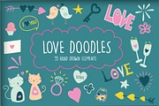 LOVE /Valentine bundle, an Illustration by Poppymoondesign (Thumbnail 4 of 23)