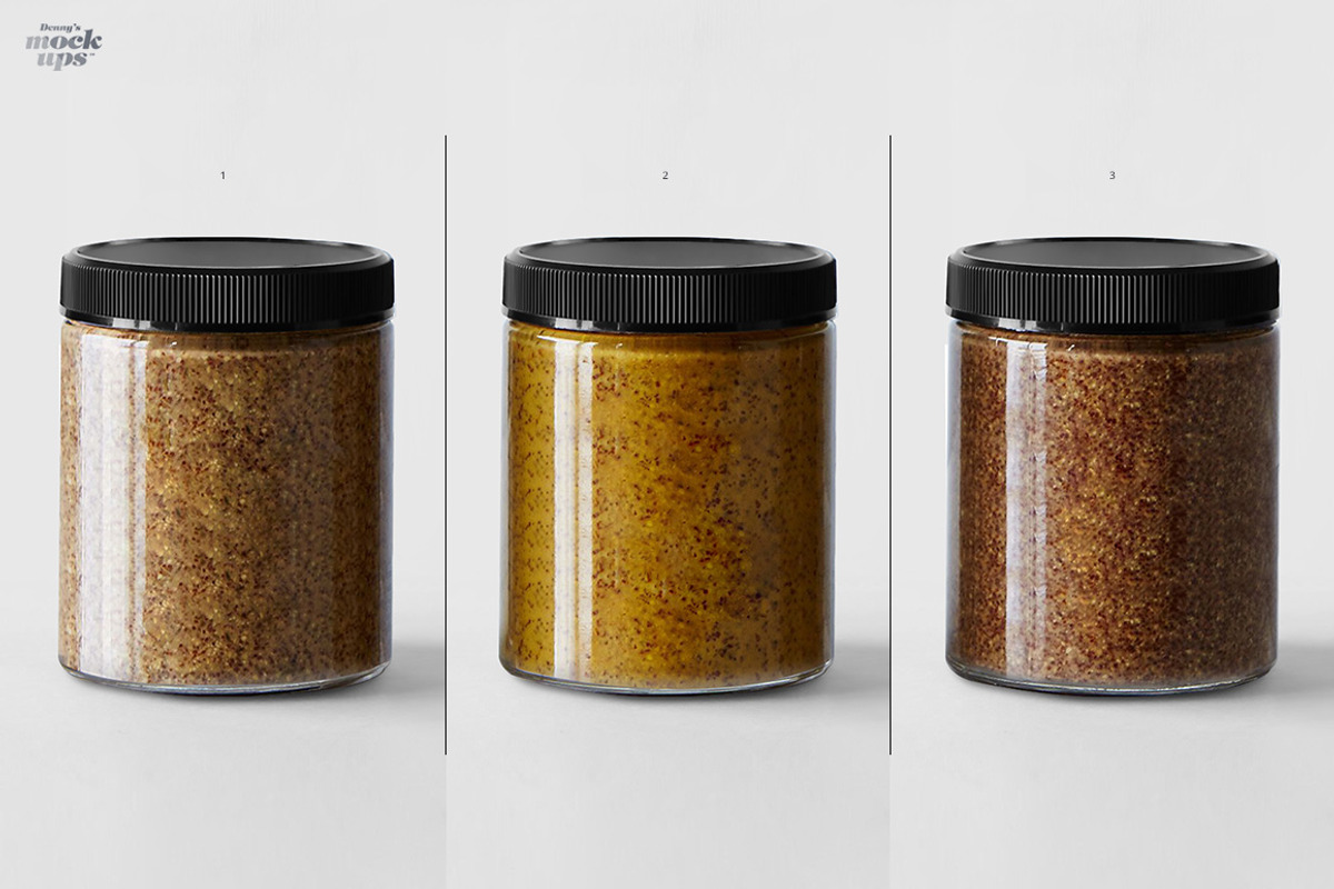 Mustard Jar Mockup, a Cups & Container Mockup by Denny's Mock-ups (Photo 7 of 8)