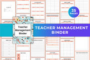 Teacher Management Binder Canva Kdp, a Stationery Template by Mustafiz (Thumbnail 1 of 5)