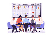 Planning with SCRUM task board, a Person Illustration by Good Studio (Thumbnail 1 of 3)