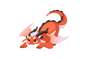 Cute baby dragons set + patterns, an Animal Illustration by PaperTrident (Thumbnail 5 of 13)