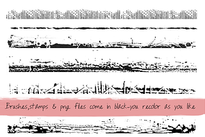 Handmade Grungy Edges Brushes/Png