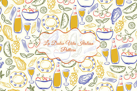 Italy pattern, a Pattern Graphic by Groovy Arts