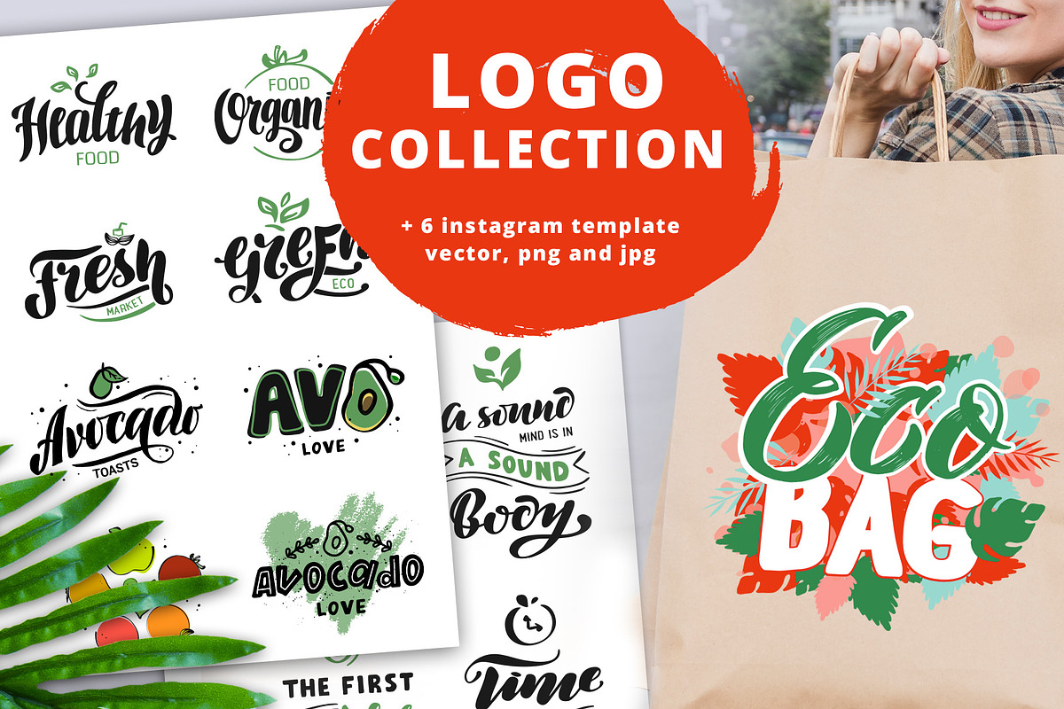 Eco lettering set, a Decorative Illustration by Lettering_Logo
