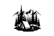 50 Camping Mountain Vector Bundle, an Illustration by jahid234 (Thumbnail 18 of 51)