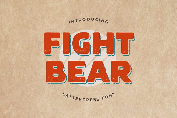 Fight Bear Display Typeface Font preview 7