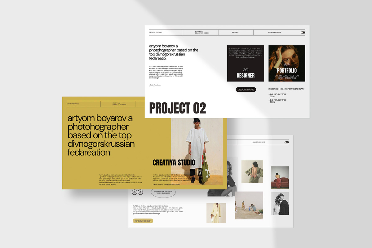 Design Portfolio Presentation, a Presentation Template by Creatiya Type (Photo 4 of 10)