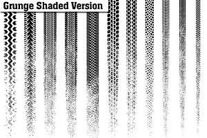 Big Vector Tire Tracks Set