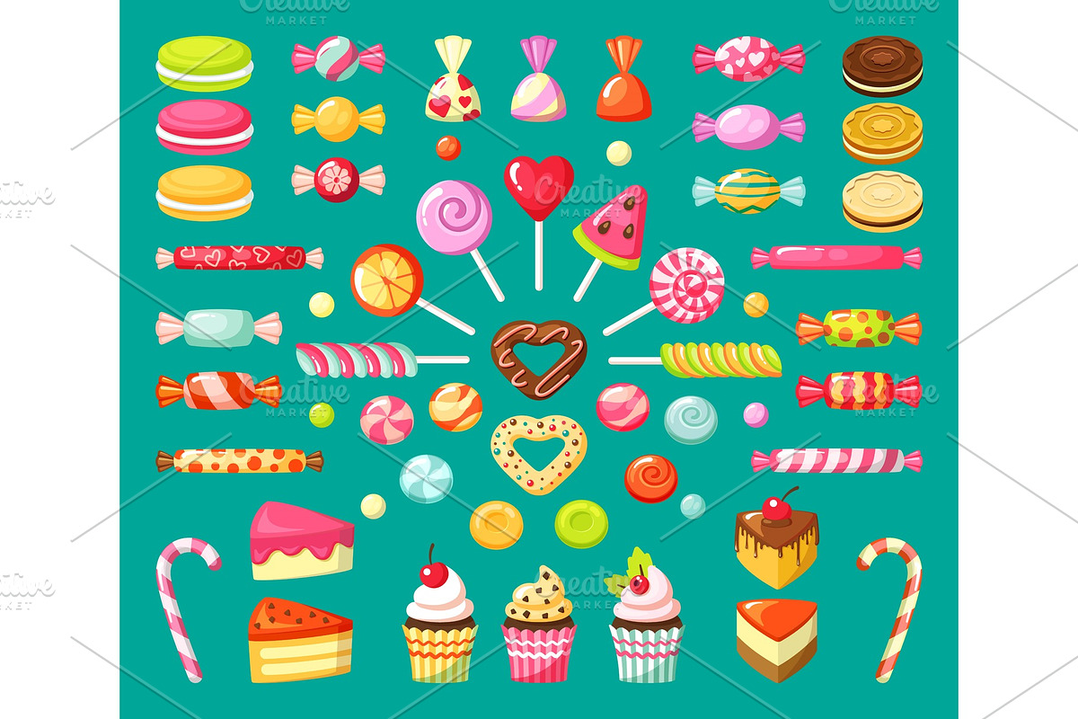 sweet candy. tasty dessert food, an Object Graphic by Multigon