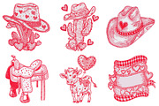 Western Valentine's Day Line Art, an Illustration by Design Market (Thumbnail 3 of 3)