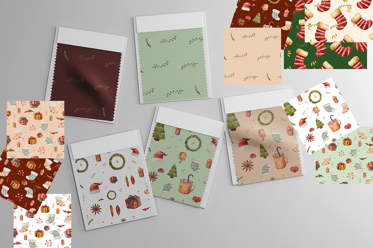 Watercolor Christmas Posters, an Illustration by KlymchukArtworks (Photo 5 of 9)