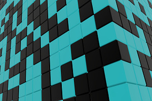 Blue And Black Cubes Backgrounds