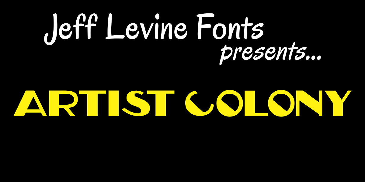 Artist Colony JNL, a Font by Jeff Levine Fonts