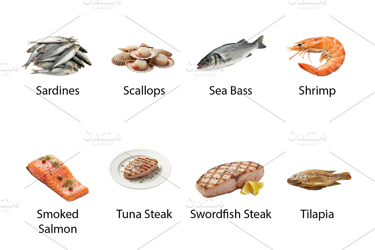 Fresh Catch Seafood & Fish -PNG, an Object Graphic by Nurlan's shop (Photo 5 of 5)