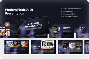 Modern Pitch Deck PowerPoint, a Presentation Template by Annora Studio