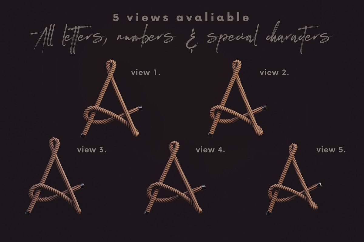 Rope - 3D Lettering, a Graphic by MIIM (Photo 4 of 9)